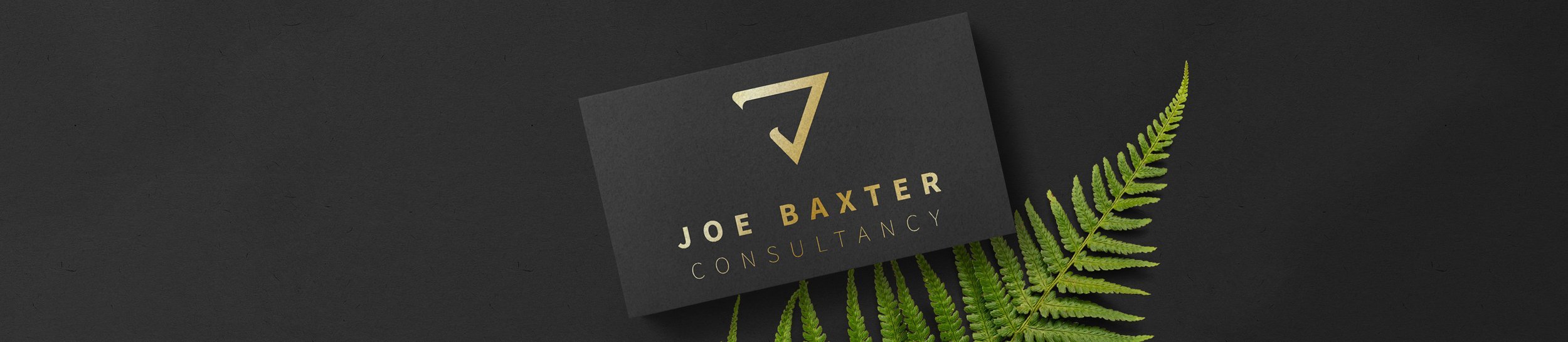 Gold Logo design on Black business card